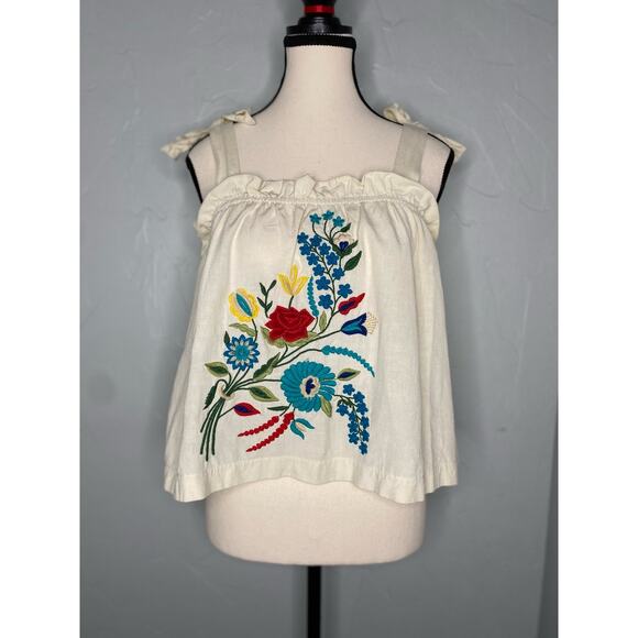 Band of The Free Floral Embroidered Crop Top - Picture 1 of 7
